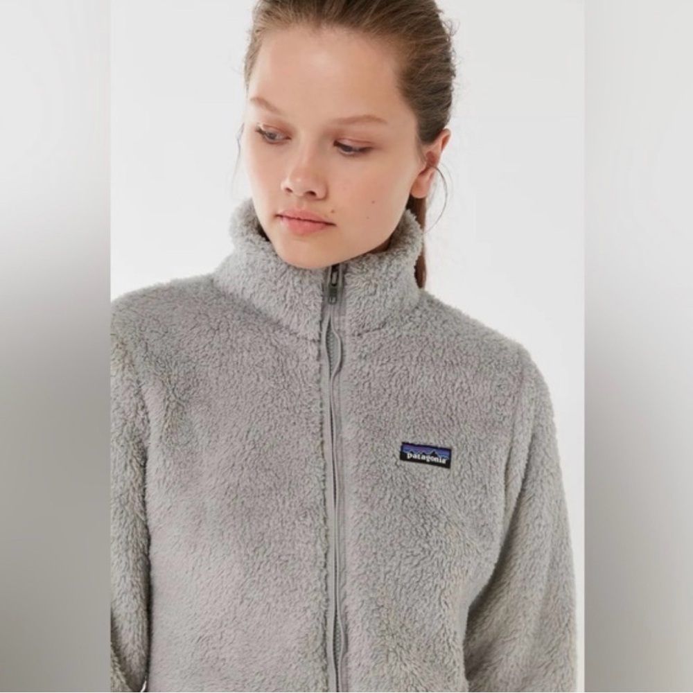 Patagonia Los Gatos Full Zip Jacket Sherpa Gray Fur Fuzzy Sherpa Size M - Picture 2 of 12